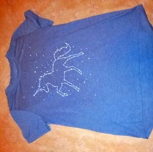 Zoe & Liv Unicorn & Stars Shirt Size 2xl